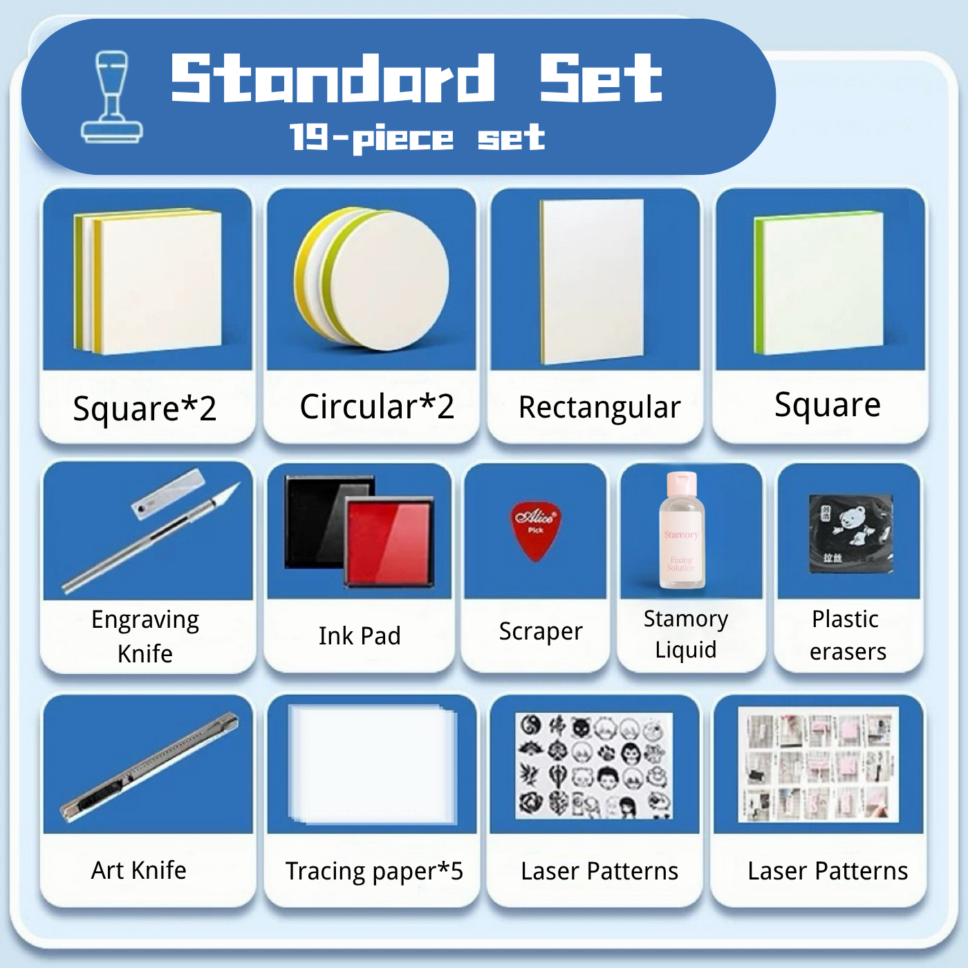 Stamory Rubber Stamp Carving Kit – All-in-One Set for Beginners to Pros 