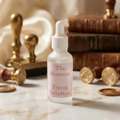 Stamory Rubber Stamp Transfer Liquid Set – Transfer, Fix & Finish Trio