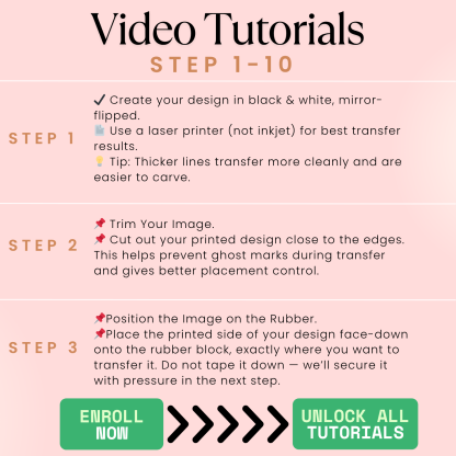 Video Tutorial--Create Your Own Custom Stamp: Easy Transfer & Carving 