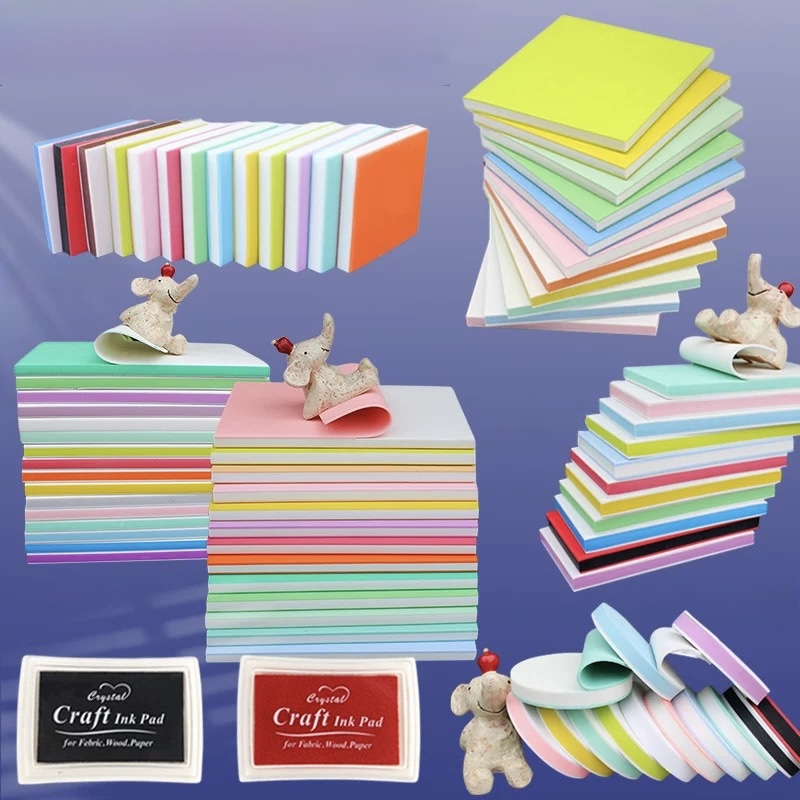 Stamory Colorful Carving Rubber Blocks – Peelable & Non-Peel, Multi-Size Options