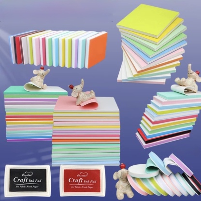 Stamory Colorful Carving Rubber Blocks – Peelable & Non-Peel, Multi-Size Options