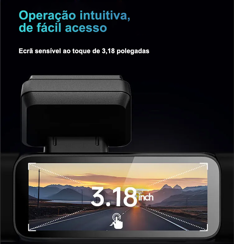 Câmara automóvel Garmin G980 com inteligência artificial e controlo por voz, equipada com quatro câmaras, ecrã panorâmico de 360°, visão noturna 4K Ultra HD e rastreamento por GPS