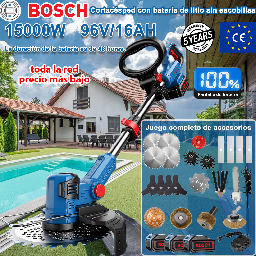  Cortacésped multifuncional batería de litio Bosch 15000W