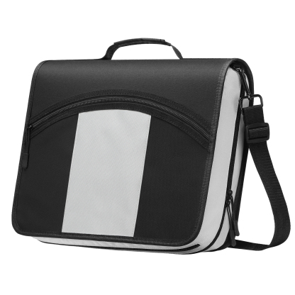 MoKo Zipper Binder, 3 in 3 Ring 600 Sheet Capacity Binder Organizer with Shoulder Strap, Black