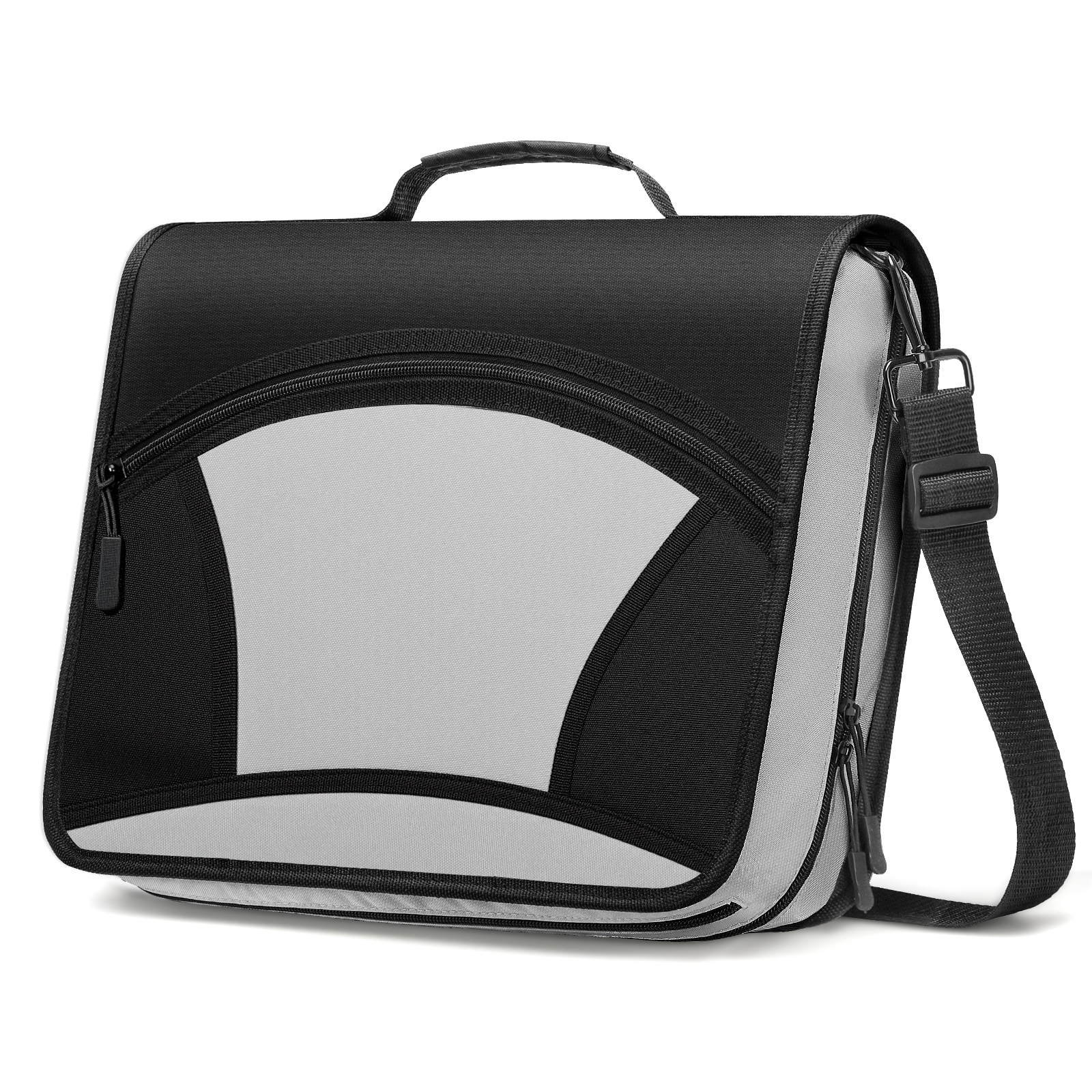  MoKo Zipper Binder, 3 in 3 Ring 600 Sheet Capacity Binder Organizer, Black