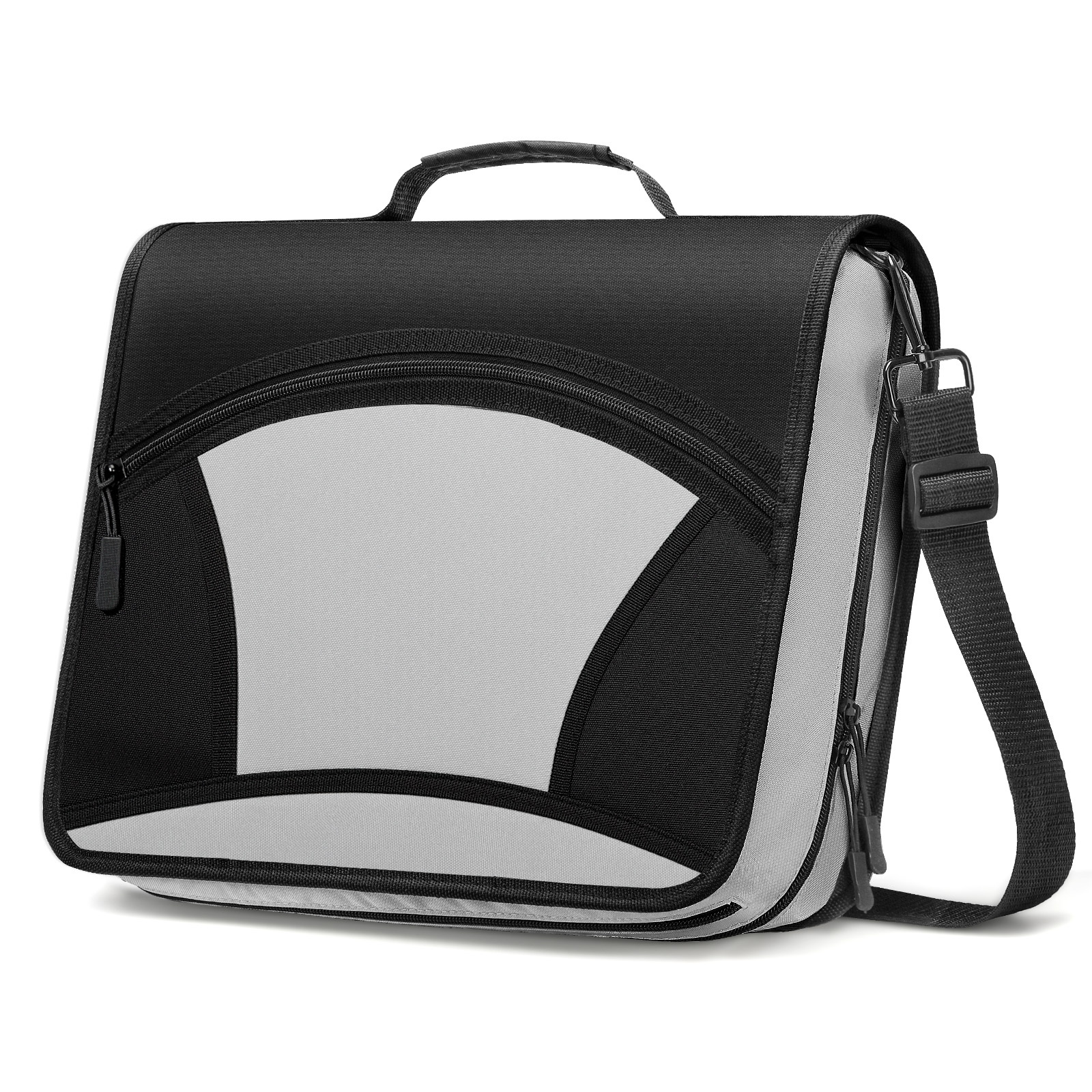  MoKo Zipper Binder, 3 in 3 Ring 600 Sheet Capacity Binder Organizer, Black