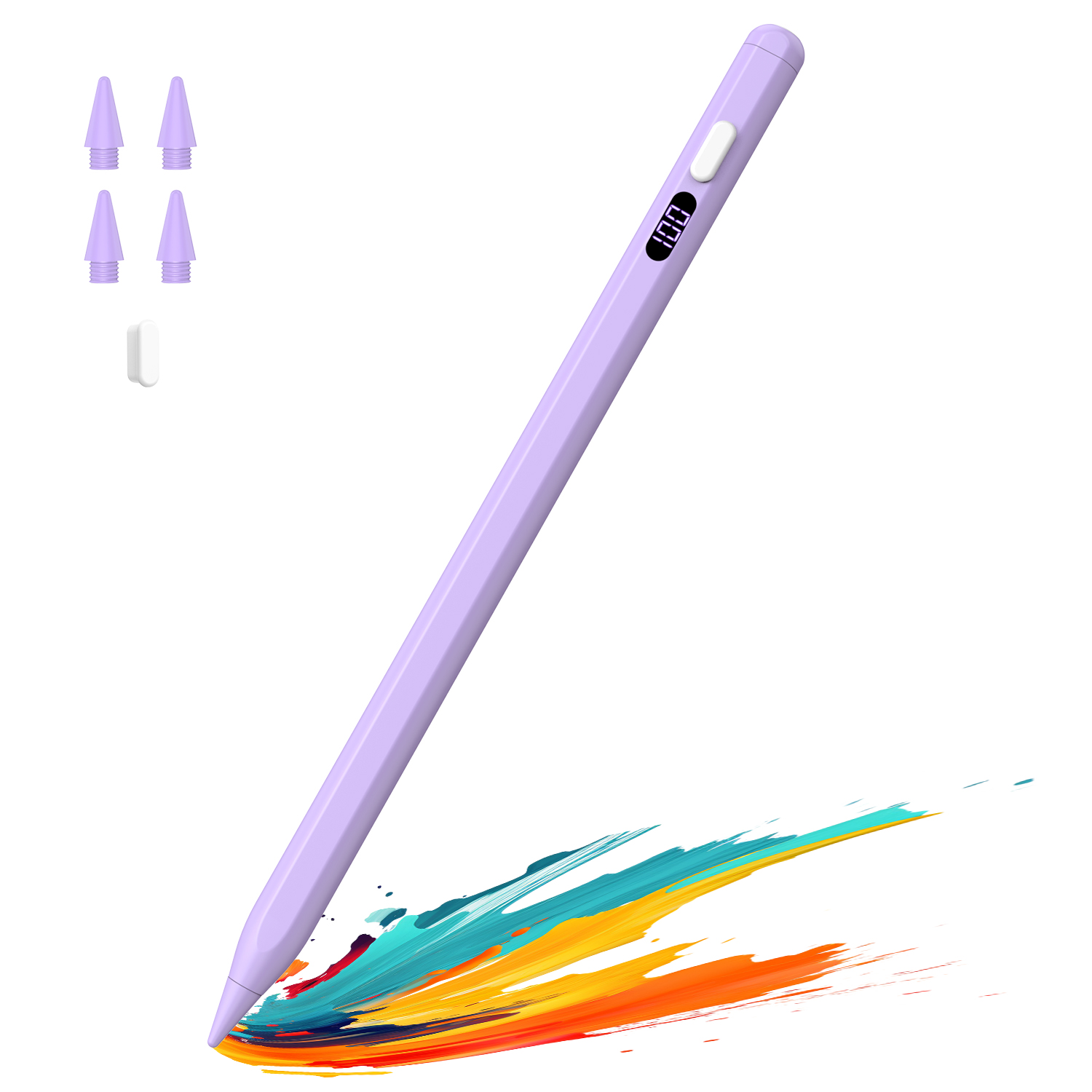 TIMOVO Pencil for iPad 2018-2025, Stylus Pen Compatible with Apple iPad 11/10/9/8/7/6/A16, Mini 7/6/5, Air M3/M2 11"/13"/5/4/3, Pro M4 13"/12.9"/11", Fast Charging, Purple