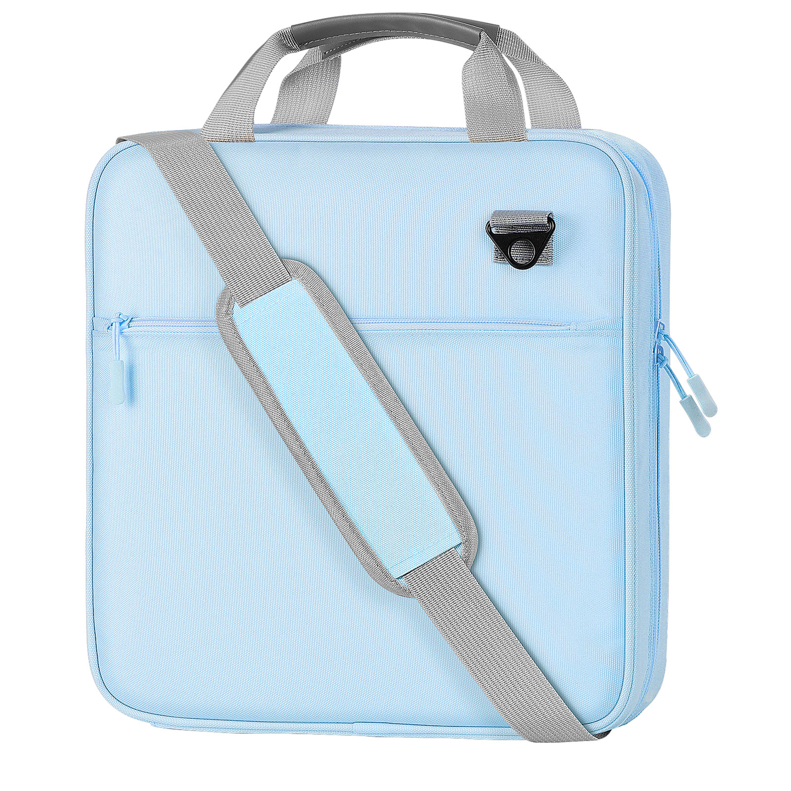 MoKo Zipper Binder, 2 inch 3 Ring 500 Sheet Capacity Multi-Pocket School Binder, Blue