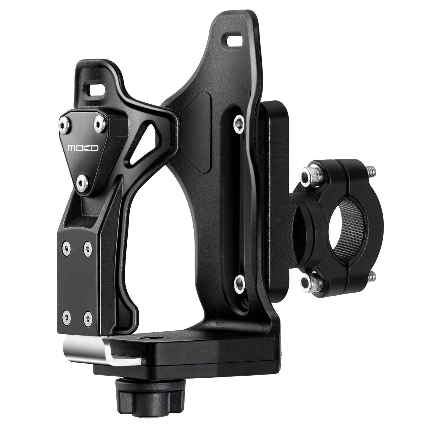  MoKo Universal Bike Water Bottle Cage Holder for for 1.9-3.6" Diameter Bottle, Handlebar & Frame, Fits Bicycle, Motorcycle, Stroller, Scooter, Wheelchair & ATV