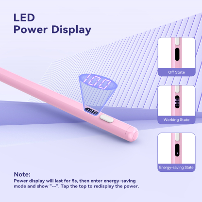 TIMOVO Pencil for iPad 2018-2025, Stylus Pen Compatible with Apple iPad 11/10/9/8/7/6/A16, Mini 7/6/5, Air M3/M2 11"/13"/5/4/3, Pro M4 13"/12.9"/11", Fast Charging, Pink