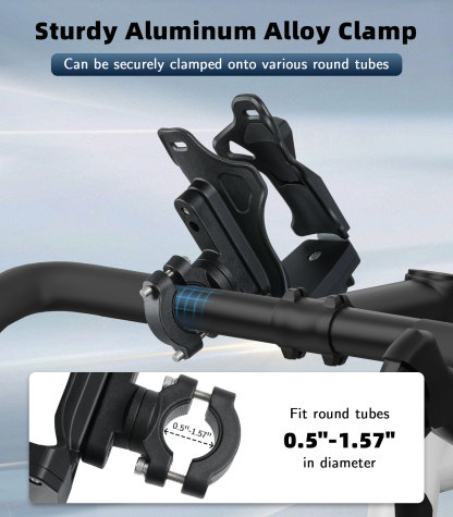  MoKo Universal Bike Water Bottle Cage Holder for for 1.9-3.6" Diameter Bottle, Handlebar & Frame, Fits Bicycle, Motorcycle, Stroller, Scooter, Wheelchair & ATV