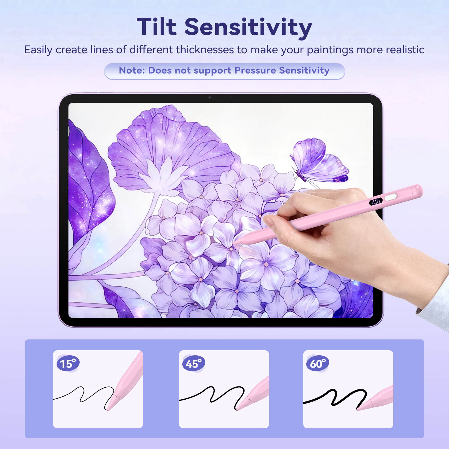 TIMOVO Pencil for iPad 2018-2025, Stylus Pen Compatible with Apple iPad 11/10/9/8/7/6/A16, Mini 7/6/5, Air M3/M2 11"/13"/5/4/3, Pro M4 13"/12.9"/11", Fast Charging, Pink