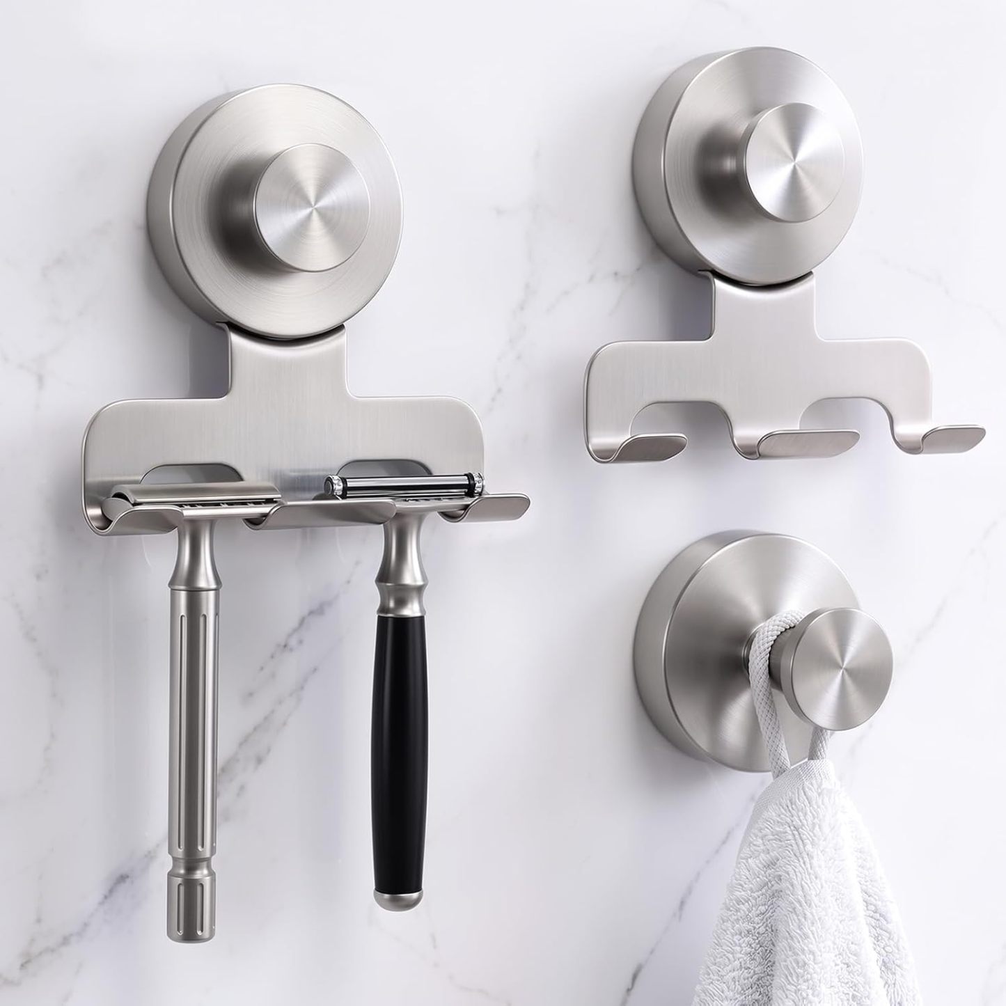 Luxspire Razor Holder for Shower Heavy Duty Suction Cup Hooks for Shower
