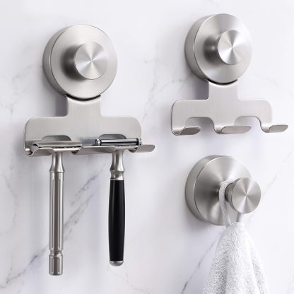 Luxspire Razor Holder for Shower Heavy Duty Suction Cup Hooks for Shower
