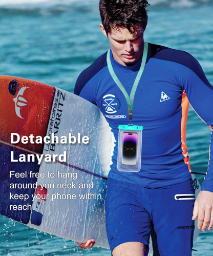 MoKo Waterproof Phone Pouch Floating Compatible with iPhone/Samsung/Galaxy, up to 7", 2 Pack