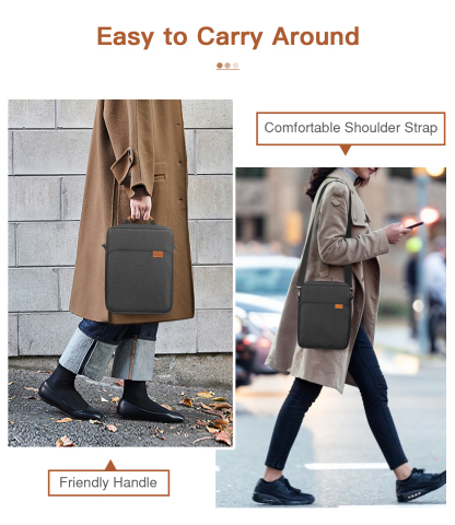 MoKo 9-11 Inch Tablet Sleeve Bag Carrying Case for iPad Pro 11 inch,iPad 10th 10.9,iPad 9/8/7th Generation 10.2,iPad Air 5/4th 10.9,iPad 9.7,Tab S8/S9 11", Black Gray