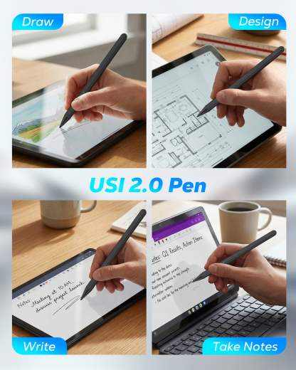 TiMOVO USI 2.0 Stylus Pen for Chromebook, Replacement Pen for Google Pixel Tablet, Lenovo/HP/Acer Chromebook, 4096 Pressure-Sensitivity