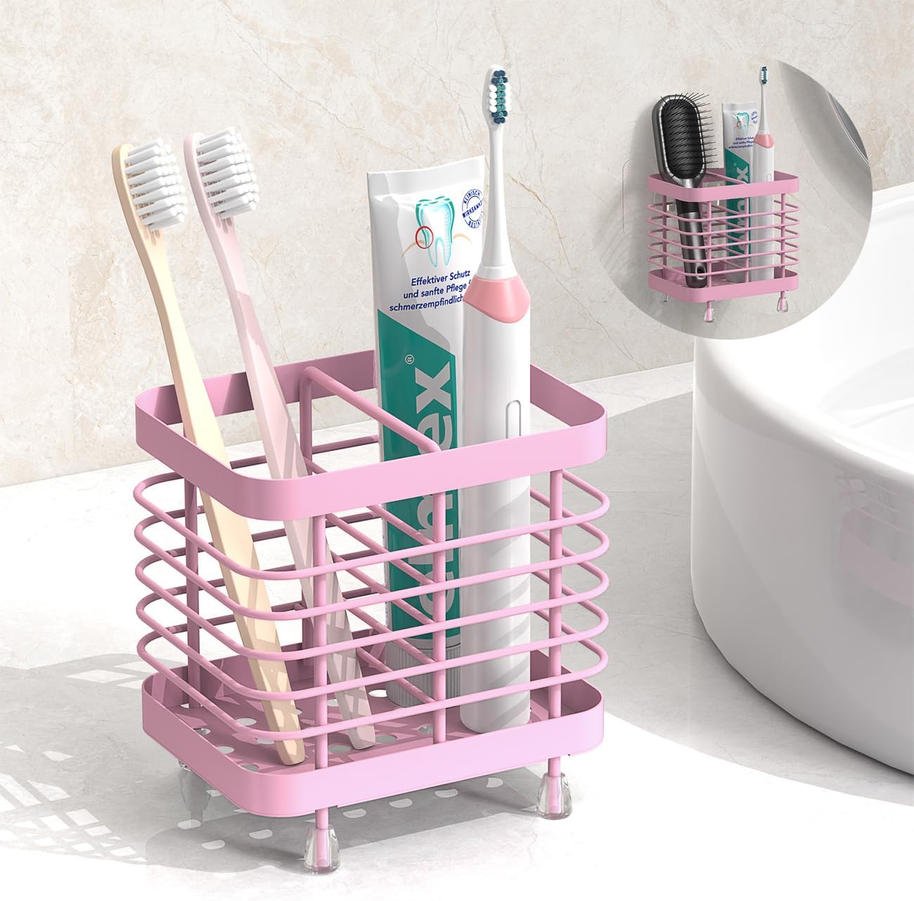 Luxspire Toothbrush Holders for Bathroom, Stainless Steel Electric Too