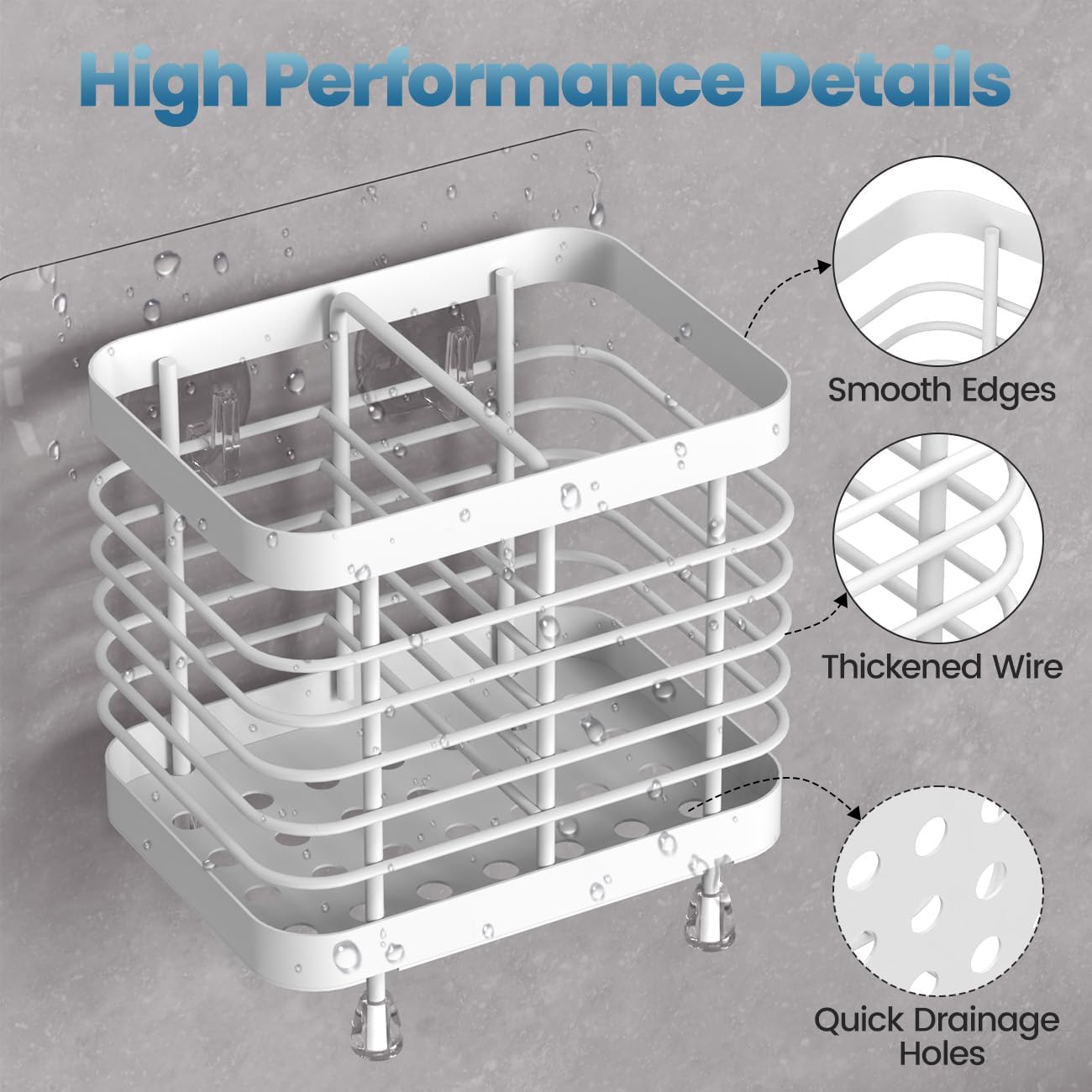 Luxspire Toothbrush Holders for Bathroom, Stainless Steel Electric Toothbrush Holder with Drain Holes, Toothbrush Toothpaste Razor Holder for Shower, Bathroom Accessories