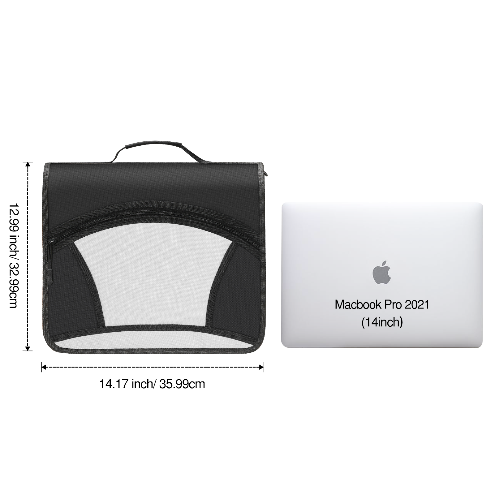  MoKo Zipper Binder, 3 in 3 Ring 600 Sheet Capacity Binder Organizer, Black