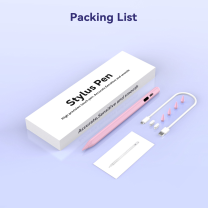 TIMOVO Pencil for iPad 2018-2025, Stylus Pen Compatible with Apple iPad 11/10/9/8/7/6/A16, Mini 7/6/5, Air M3/M2 11"/13"/5/4/3, Pro M4 13"/12.9"/11", Fast Charging, Pink