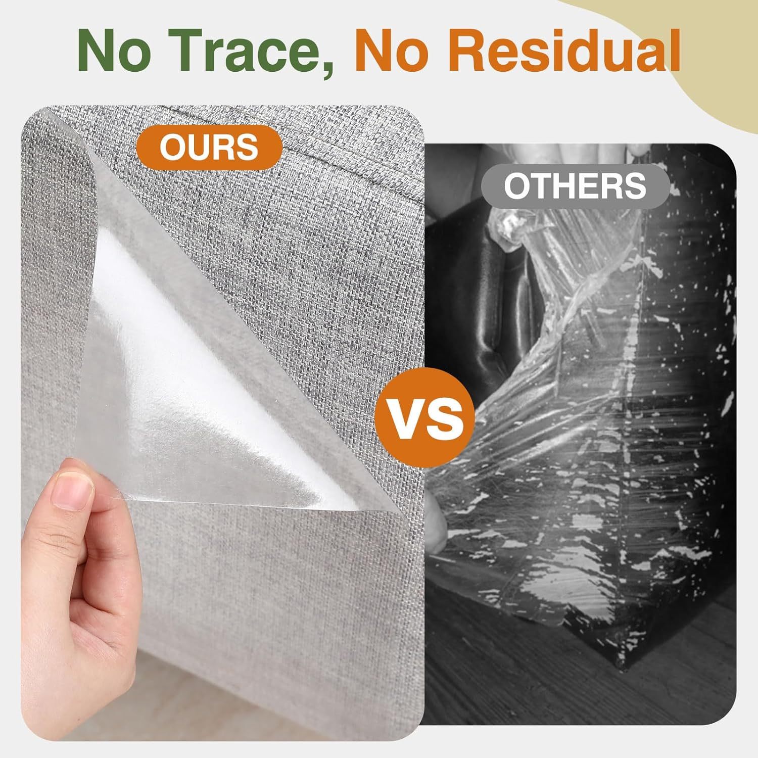 Pawaboo Cat Scratch Furniture Protector,Cat Scratch Deterrent Tape, Furniture Protectors Training Tape, Couch Corner Cat Scratch Repellent with Upholstery Pins, White