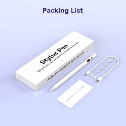 TIMOVO iPad Pencil for (A16) 11th Gen with Power Display, Stylus Pen for 2018-2025 Apple iPad 10/9/8/7/6, Air M3/M2 11"/13"/5/4/3, Mini 7/6/5, Pro M4 13"/12.9"/11", White