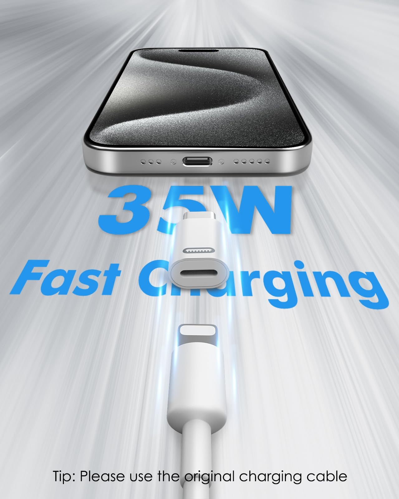 MoKo 2 Pack Lightn-ing Female to USB C Male Adapter Compatible with iPhone 15/15 Pro/15 Pro Max/15 Plus, iPad Pro/Air, Support Fast Charging/Data Transfer, Not for Audio/OTG