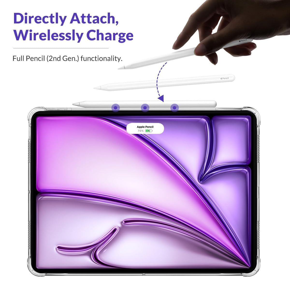 MoKo Clear Case for iPad Air 11 (M3 2025 / M2 2024) iPad Air 4 & 5 10.9 Inch (2020/2022) Case, Four Soft TPU Reinforced Corner with Bumper Transparent Back Cover, Anti-Scratch, Clear