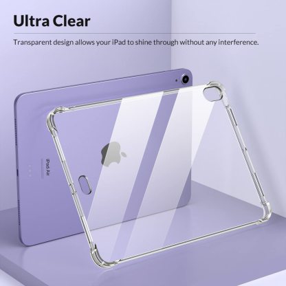 MoKo Clear Case for iPad Air 11 (M3 2025 / M2 2024) iPad Air 4 & 5 10.9 Inch (2020/2022) Case, Four Soft TPU Reinforced Corner with Bumper Transparent Back Cover, Anti-Scratch, Clear