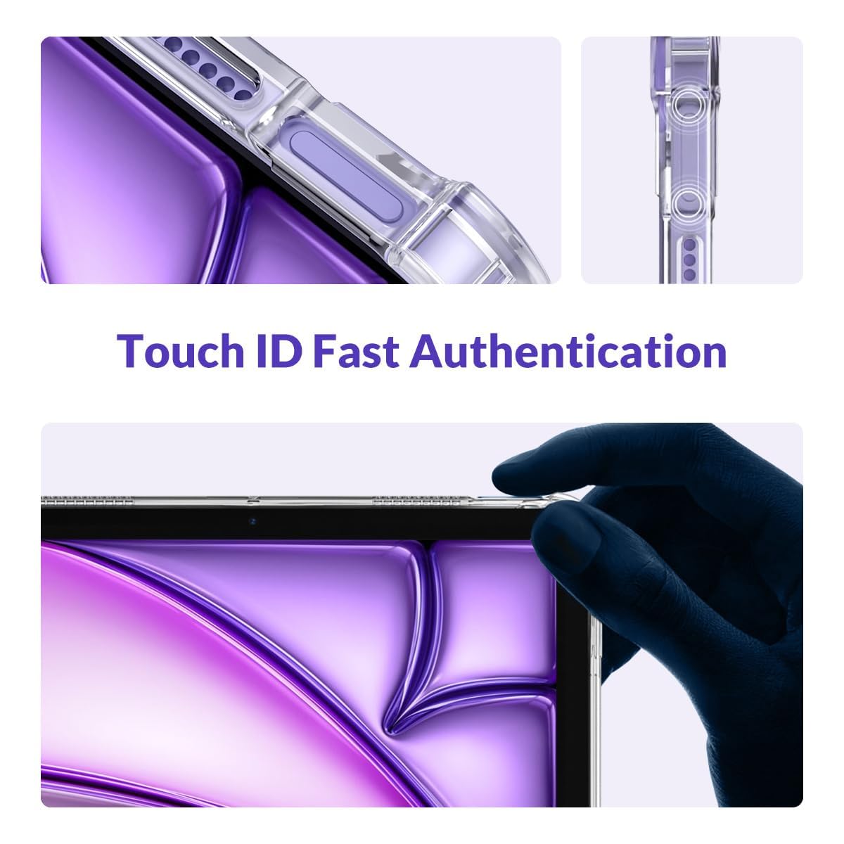 MoKo Clear Case for iPad Air 11 (M3 2025 / M2 2024) iPad Air 4 & 5 10.9 Inch (2020/2022) Case, Four Soft TPU Reinforced Corner with Bumper Transparent Back Cover, Anti-Scratch, Clear