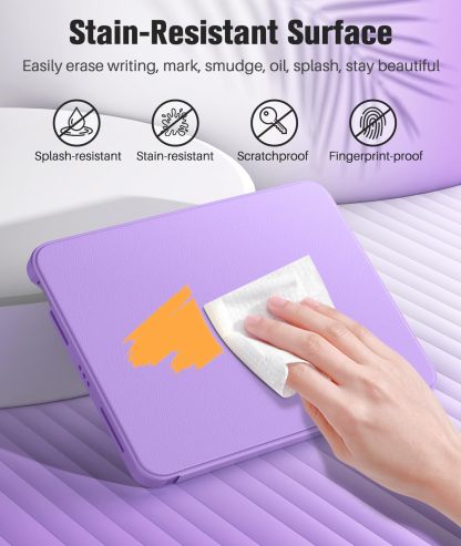 MoKo for iPad Air 11 Inch Case 7th/6th Generation M3/M2 2025/2024, iPad Air 5th/4th Gen Case 10.9 Inch 2022/2020 with Pencil Holder, Screen Protector, Lens Protector, Magnetic Multi Angle, Purple