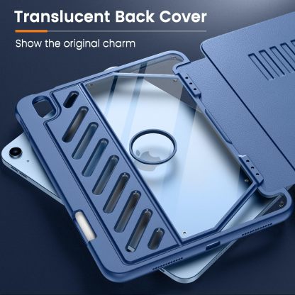 MoKo Case for iPad (A16) 11th Generation 11 inch 2025/iPad 10th Generation 2022 with Pencil Holder,Fully-Body Rugged Heavy Duty Protective Case,Navy Blue