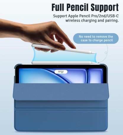 TiMOVO Case for iPad Air 11 Inch Case (M4 2026/M3 2025/M2 2024), iPad Air 5th Generation 2022/4th Gen 2020 10.9 Inch, Slim Translucent Back Cover, Support Auto Wake/Sleep, Abyss Blue