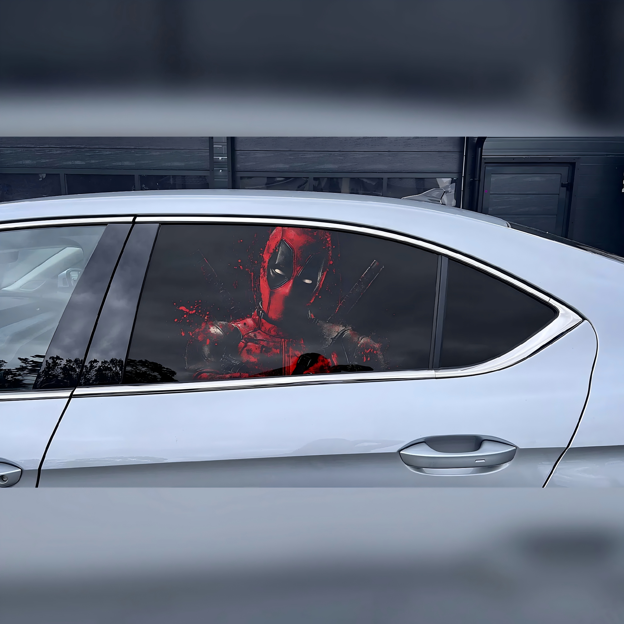 "Who's Sitting Behind You?" Horror Car Window Decals(Universal Fit)—Halloween Series