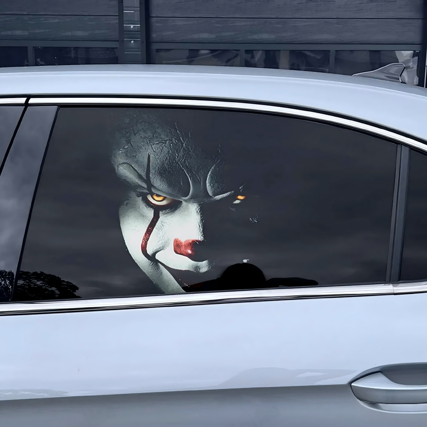 "Who's Sitting Behind You?" Horror Car Window Decals(Universal Fit)—Halloween Series