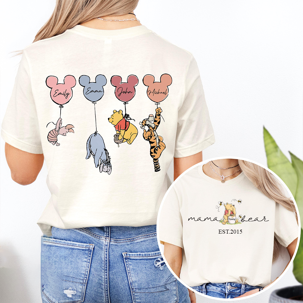 Custom Mama Bear Sweatshirt with Names Double Sided Shirt source image 1