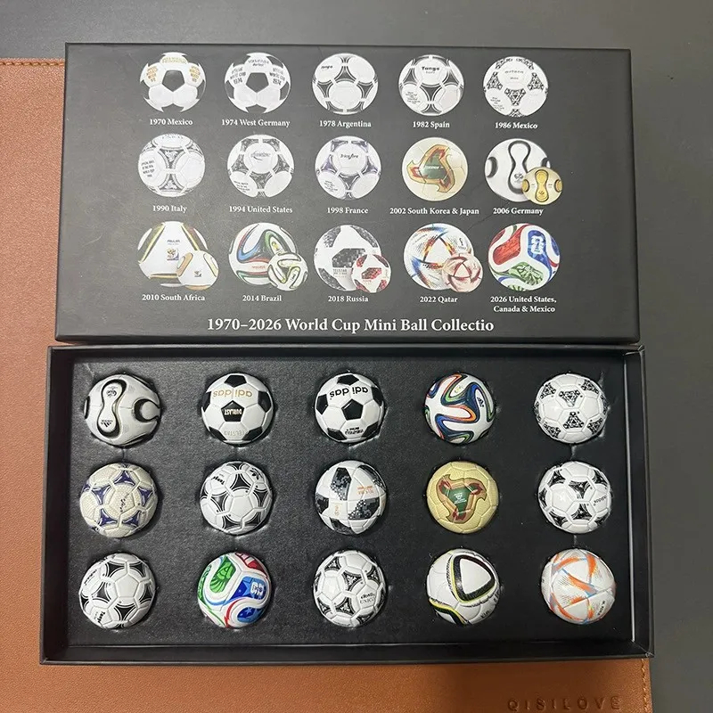 2026 World Cup Football 15 Replica Soccer Balls Collection Ornament Set