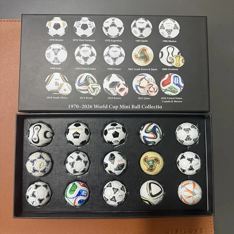 2026 World Cup Football 15 Replica Soccer Balls Collection Ornament Set