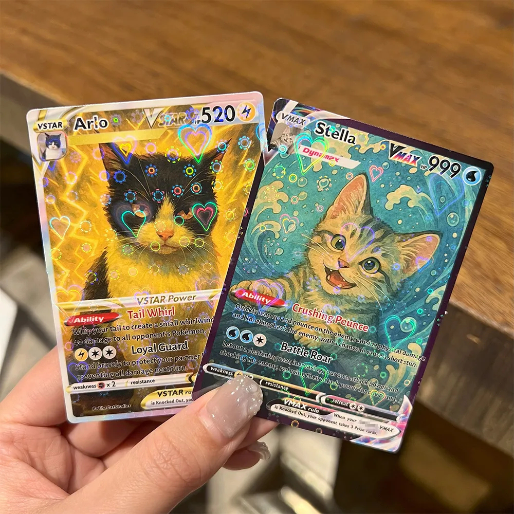 Personalized Pet Anime Art Trading Card Combined version