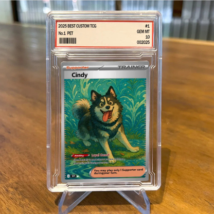 Personalized Pet Anime Art Trading Card Combined version