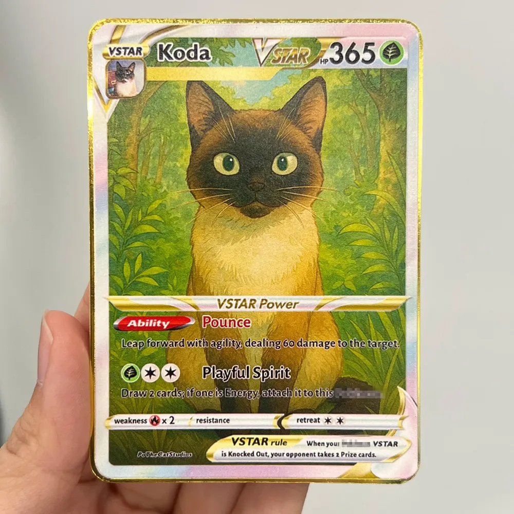 Personalized Pet Anime Art Trading Card Combined version