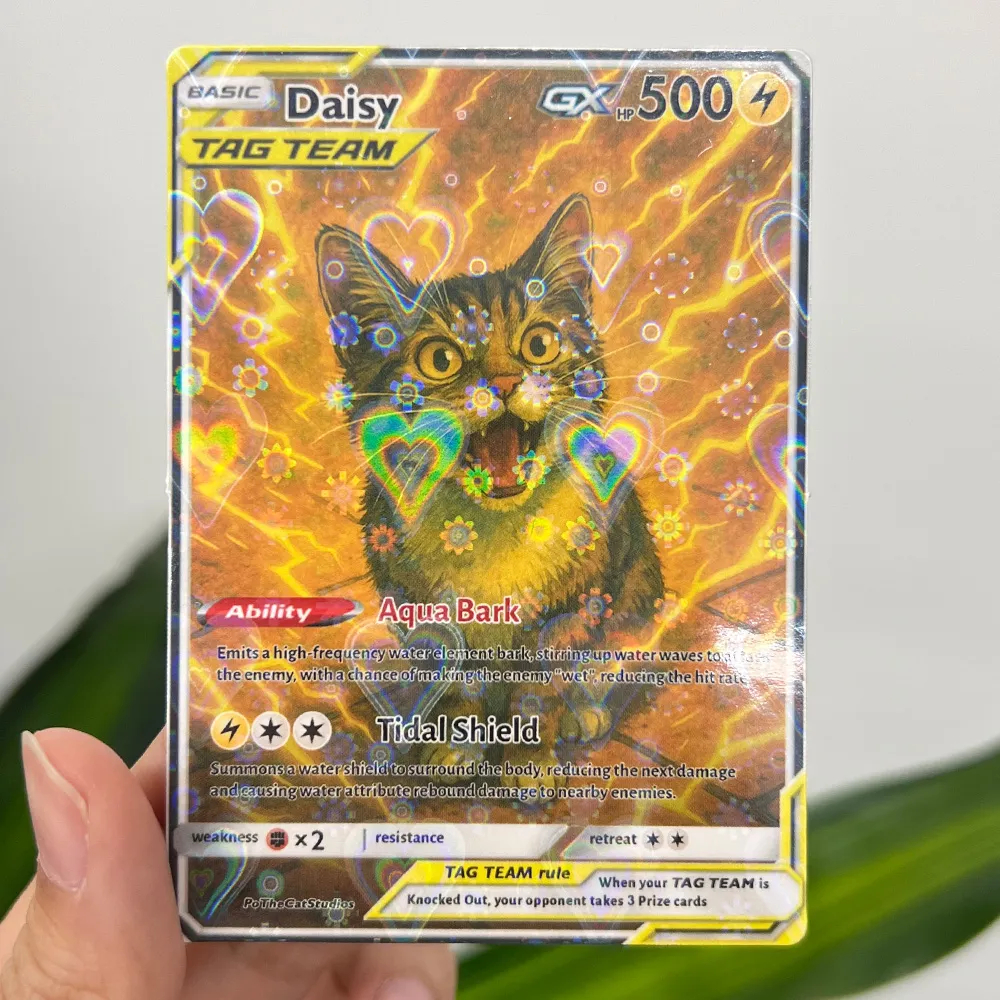 Personalized Pet Anime Art Trading Card Combined version