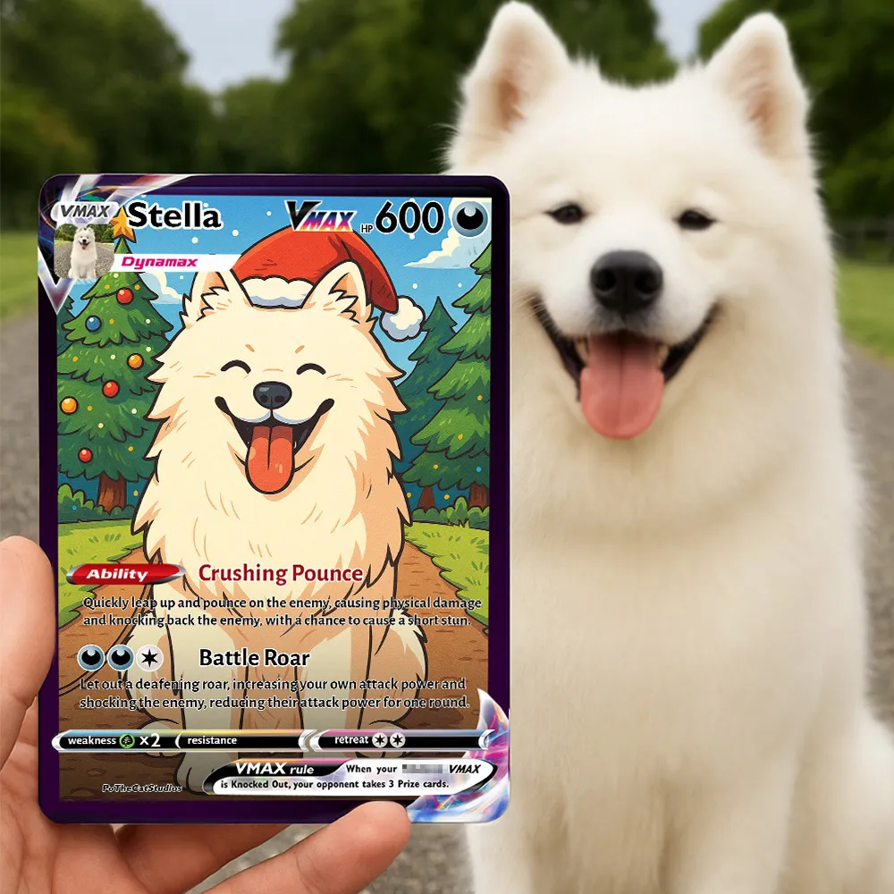 Personalized Pet Anime Art Trading Card Combined version