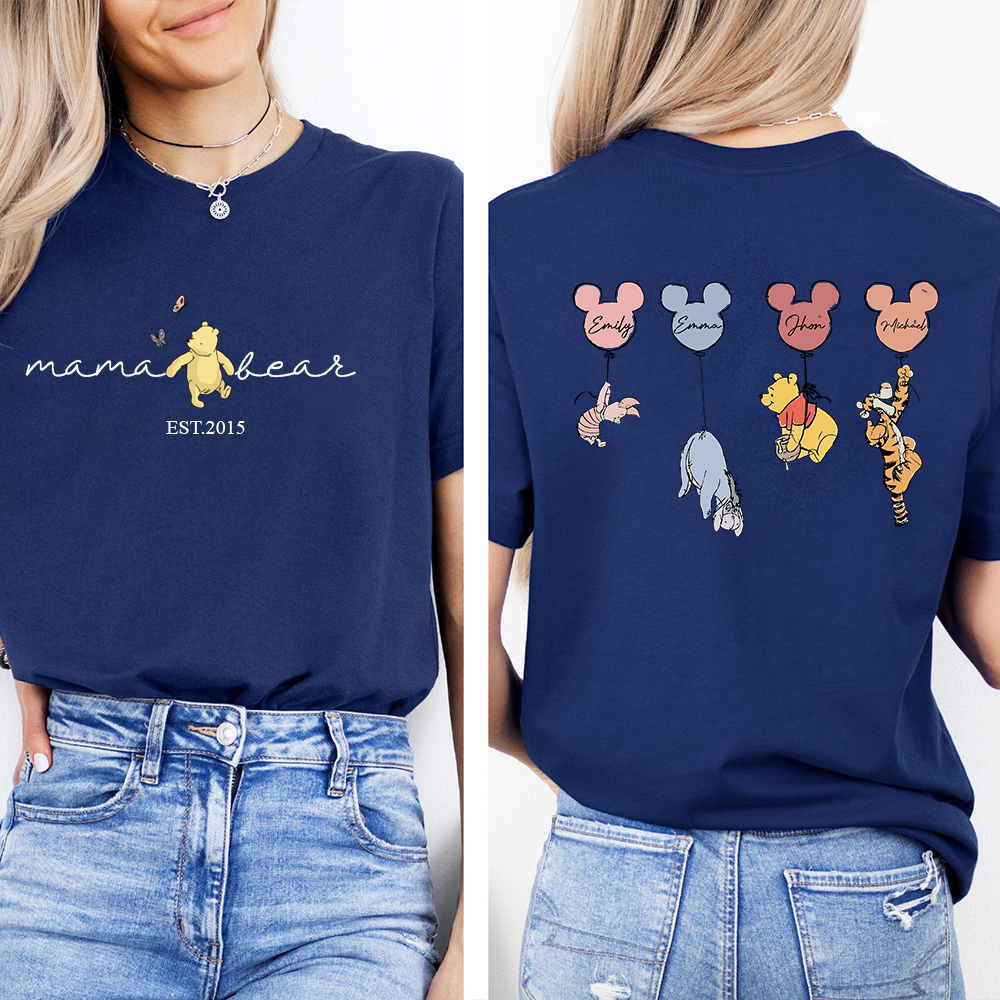 Custom Mama Bear Sweatshirt with Names Double Sided Shirt source image 5