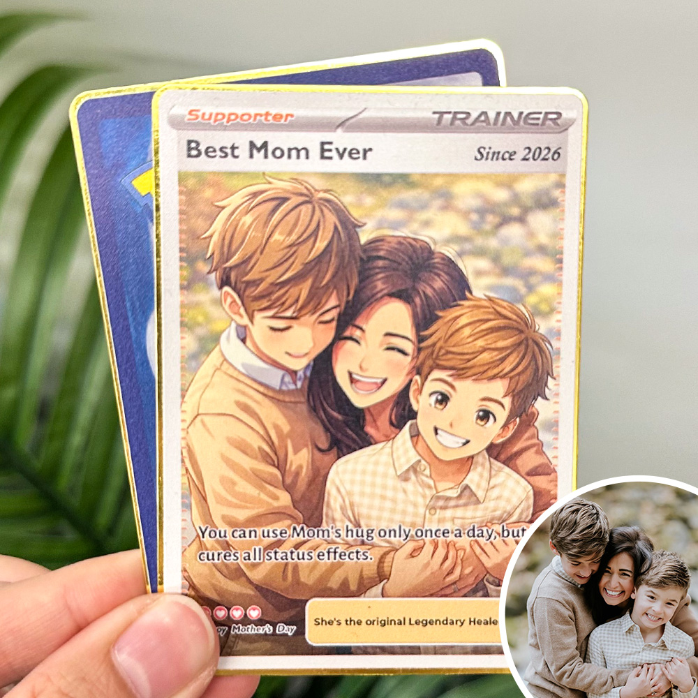 50% OFF🌷Personalized Mom Anime Supporter Trainer Card Pokecard, Mother's Day source image 11