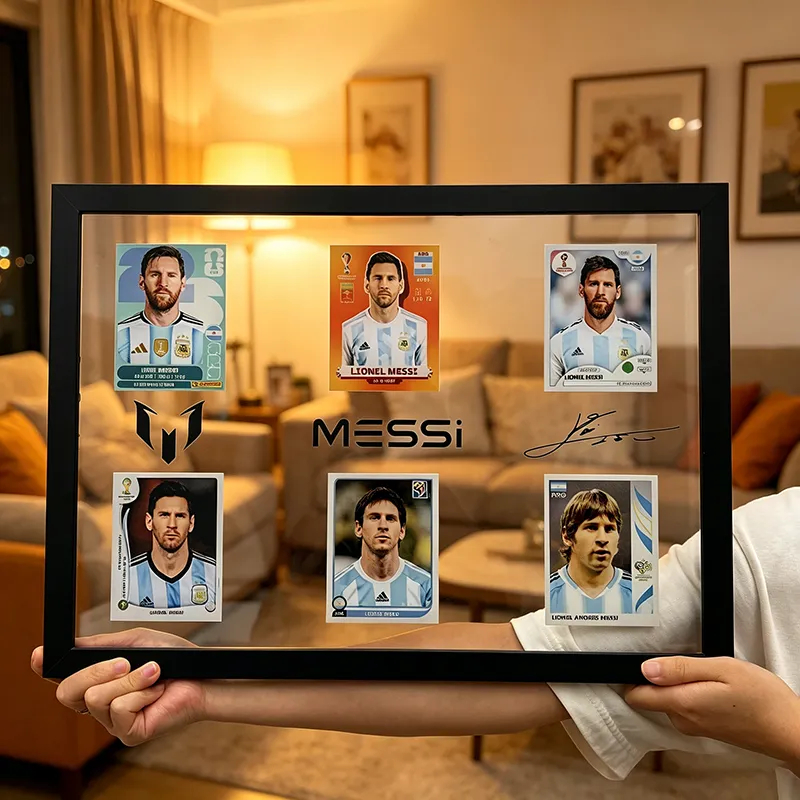 Acrylic Messi Soccer Career Timeline Display Frame for Football Fan Gifts