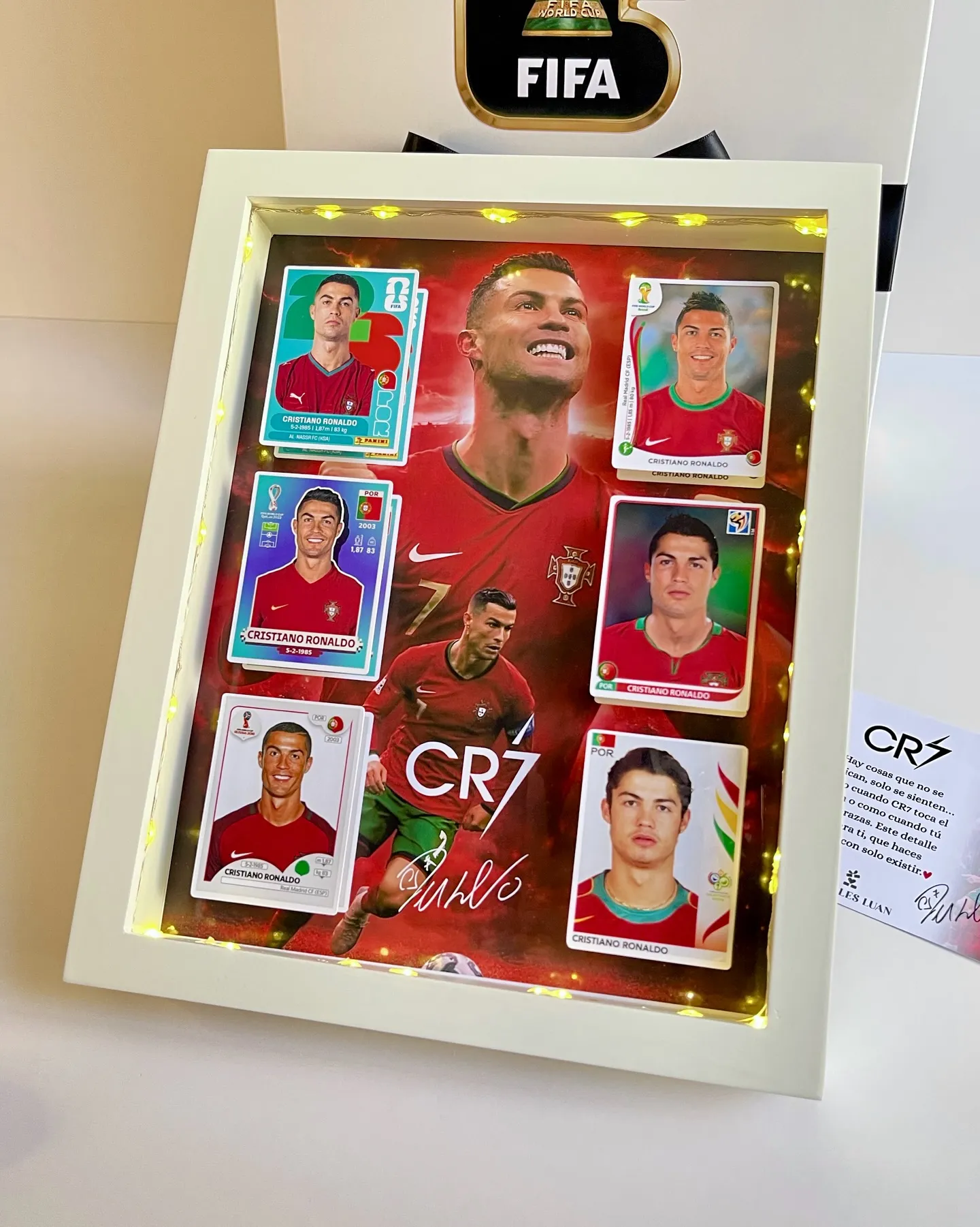 CR7 LED Shadow Box Frame – Football Legend Collector Display