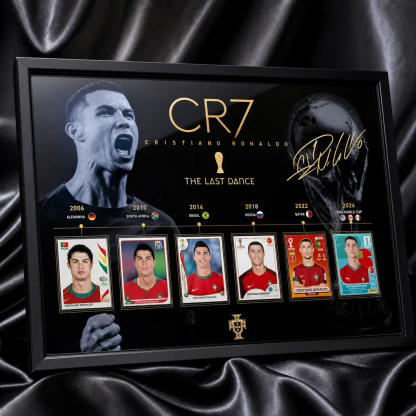 CR7 "The Last Dance 2026" World Cup Trading Card Premium Display Frame