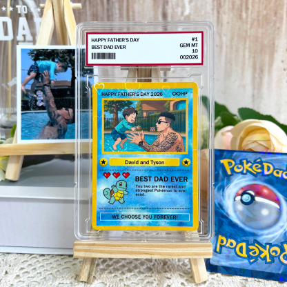 Custom Anime Photo "Best Dad Ever" Trading Card
